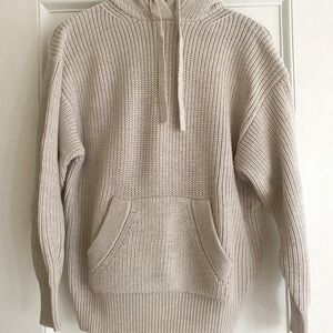 Wilfred Cream Hoodie Merino Wool Sweater